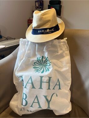 Bahamar Straw Fedora Hat with Branded Band